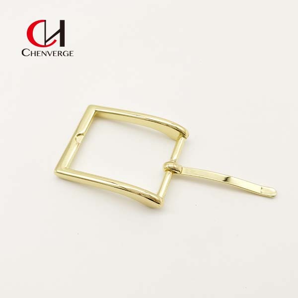 Rustproof 25.2g Gold Square Belt Buckle , Wear Resistant Heel Bar Belt Buckle