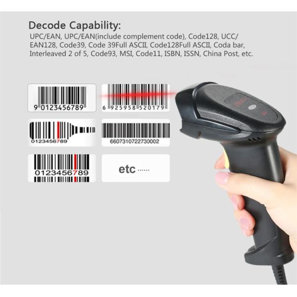 2 в 1 беспроводные лазере 1D USB 2,0 блока развертки штрихкода 2.4Ghz связанном проволокой автоматическом