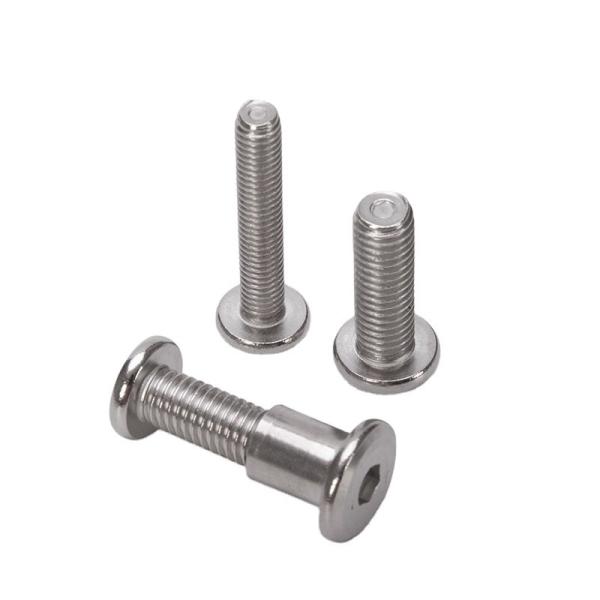 Metric Grade 8.8 A2-50 M6 Stainless Steel 304 Flat Hex Socket Head Male and Female Chicago Screws with Nut DIN Standard