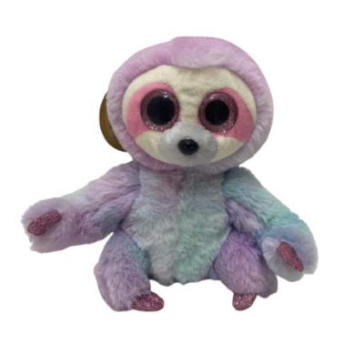 Custom Logo Recording And Repeating Left And Right Move Purple Pink Tie-Dye Sloth Plush Toy