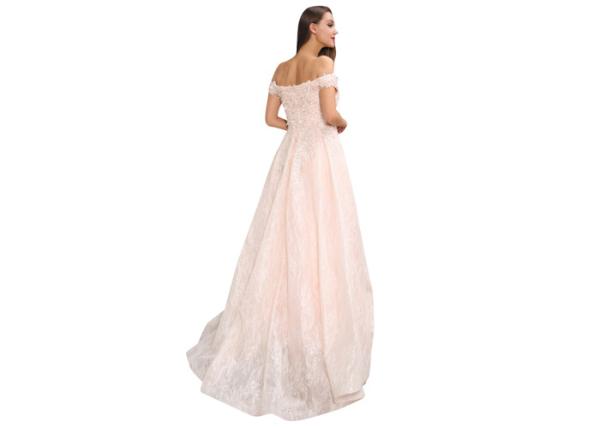 Chiffon Off The Shoulder Bridesmaid Dresses , Pure Color Strapless Bridesmaid Dresses