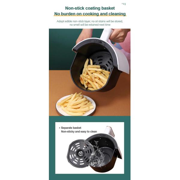 Automatic 2.6 Quart Smart Air Fryers Electric White