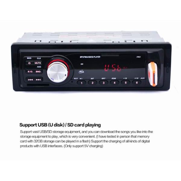 Ouchuangbo car mp3 media player audio stereo with radio USB SD aux 5v charing