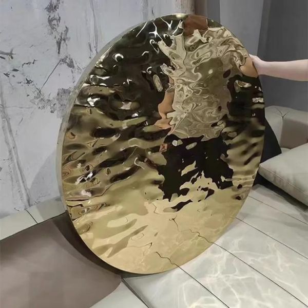 Mirror Polished 430 Grade Cold Rolled Water Ripple Stainless Steel Sheet with PVD Color