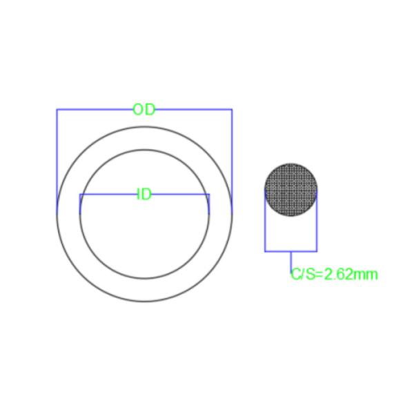 Wire Diameter 2.62mm O Ring Seals AS568 Standard Black 70 Shore A 90 Shore A