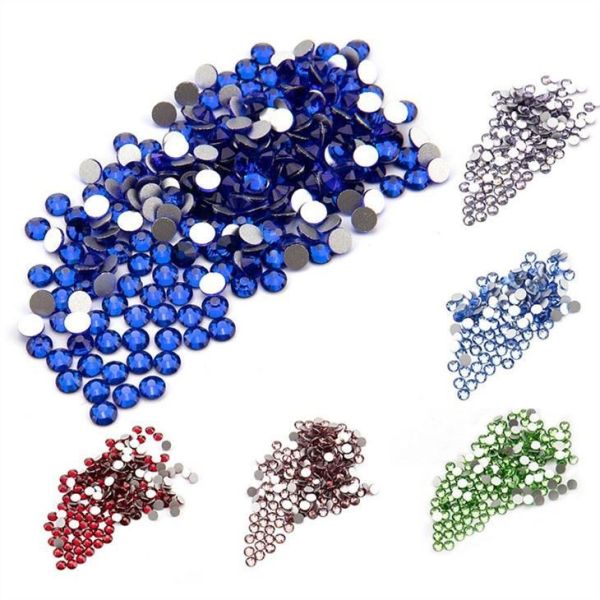 1440 piezas de pedrería para uñas SS3-20 sin fijación en caliente, parte trasera plana...