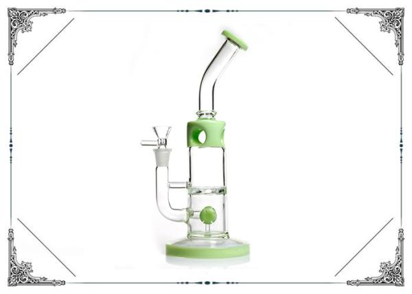 Mini Bong Glass Water Bubbler Tornado Double Showerhead Perc