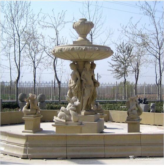 Outdoor garden 5 Tier Stone Marble Water Pool Fountain
