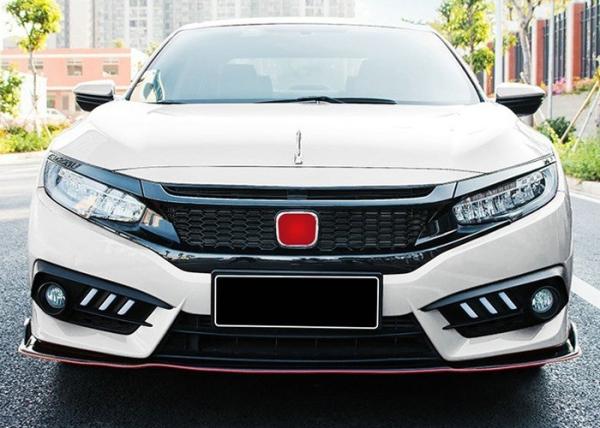 Peças sobressalentes de automóveis modificadas pretas Honda New Civic 2016 2018 Fábricas de grelhas frontais de automóveis
