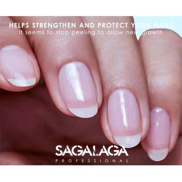 Custom Private Logo Nails Strengthener Hardener 3 in 1 Transparent Base and Top Coat Air Dry Nail Polish for Thin Damaged