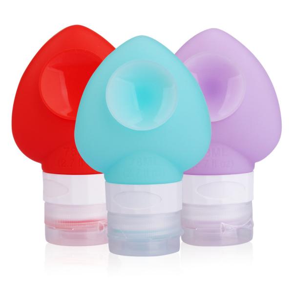 78ml Refillable Silicone Travel Bottles Squeezable With Sucker