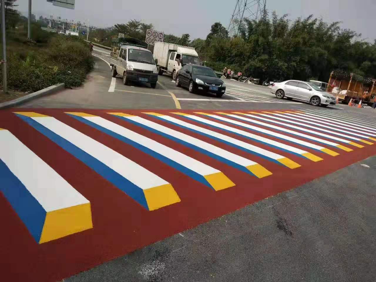 White and Yellow Reflective Street Paint , C5 Resin Sidewalk Marking Paint