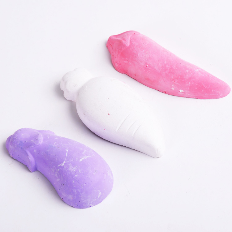 Hot selling shaped chalk with 3pcs colored cute shape chalk for kids