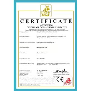 Jiangsu Guchuan Machinery Co., Ltd. Certificaciones