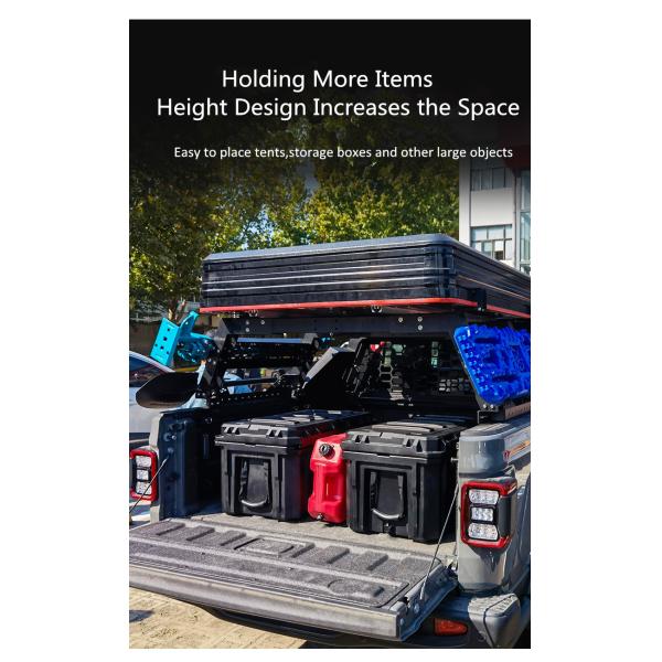 Ford Ranger Jeep Tacoma Tundra Hilux Truck Bed Rack with Adjustable and Silver Design