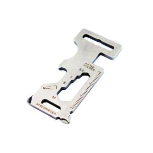 Outdoor Precision Punch Stamping 70MM Sandblasting Multifunctional Stainess Steel Bottle Opener EDC Tool Card