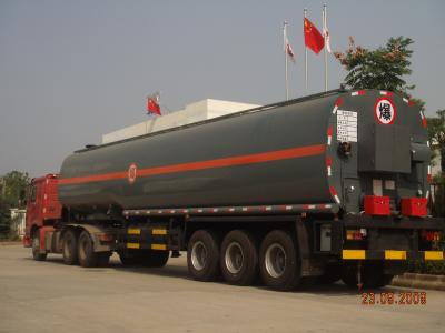 40000L Hot Asphalt Transport Tanker Round Shape Three Axle Semitrailer