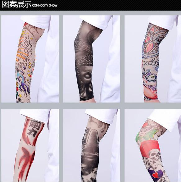 Tattooing Tattoo Sleeve,Summer Sun Cuff, Tattoo, Pattern, Personality Fashion Tattoo;Fabric: nylon 92%,Size: length 35cm