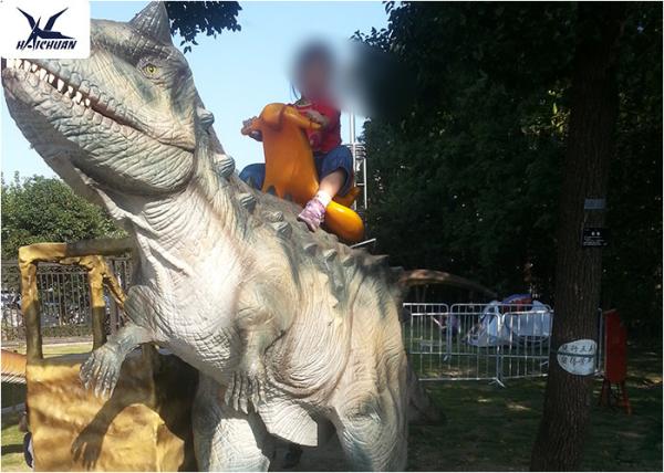 Silicon Dioxide Sit And Ride Dinosaur , Childrens Sit On Dinosaur Head Moving Left To Right