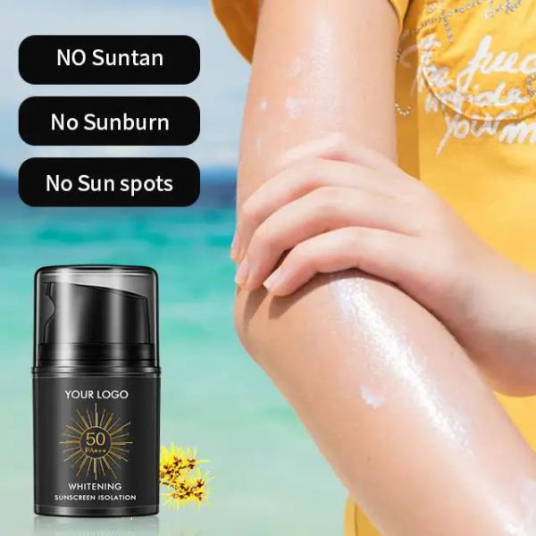 Натуральная кожа Мужчины Водонепроницаемый солнцезащитный крем для лица Spf50+ Pa+++ Не отбеливающий солнцезащитный крем для защиты от солнца