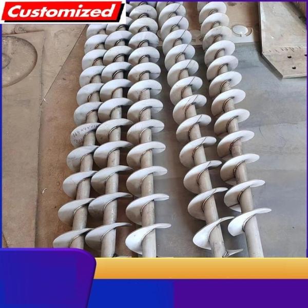 High Precision Stainless Steel SS304 SS316 Shaftless Auger Screw Customizable for Conveyor Farms Machinery