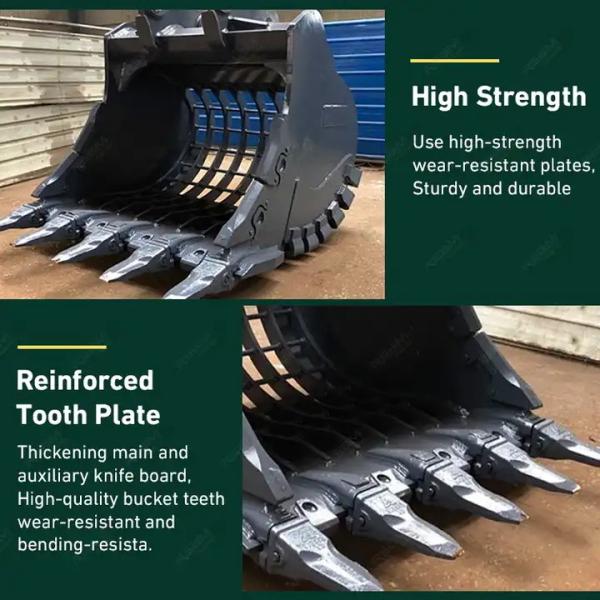 Rock Riddle Skeleton Excavator Bucket For Energy and Mining