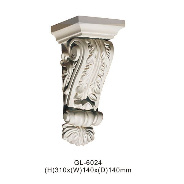 GL-6024 Carved Resin Exotic Interior And Exterior Decoration For Outdoor Designs Polyurethane Decorative Wood Corbels