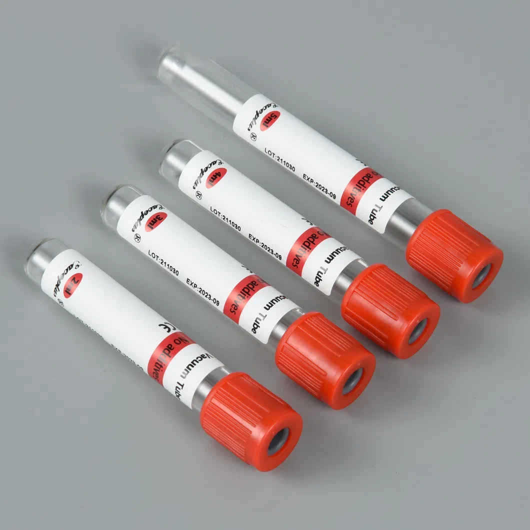 Siny Factory Direct Disposable Vacuum Blood No Additive Tube Collection Tube System with ISO 13485