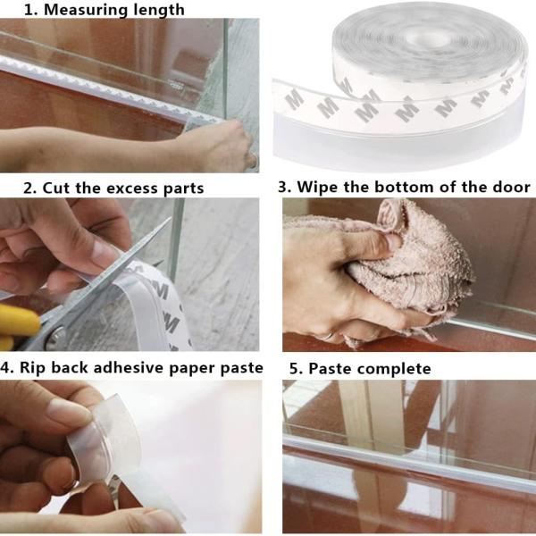 Silicon Doors Weather Stripping Seal Strip For Doors Windows And Shower Glass Gaps