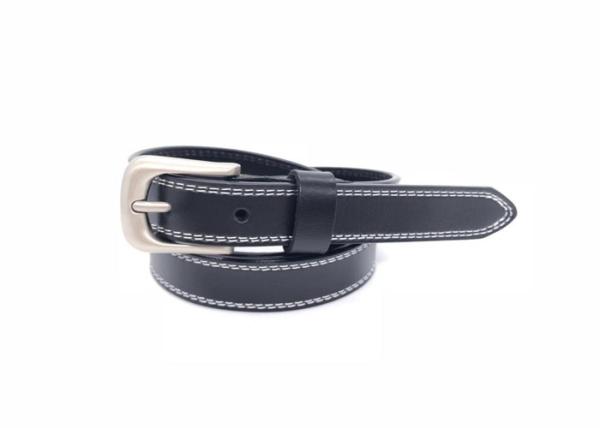 Smooth Ladies Leather Belts For Jeans / Dress Pants With Silver Pin Buckle