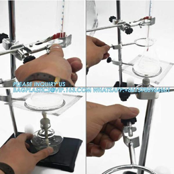 Laboratory Grade Metalware Set - Support Stand Premium Iron Material Laboratory Stand Support Lab Clamp Flask Clamp