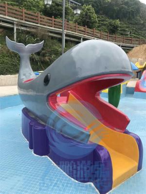 Children Aqua Play Water Playground With Swimming Pool Rides Whale Fiberglass Water Slide