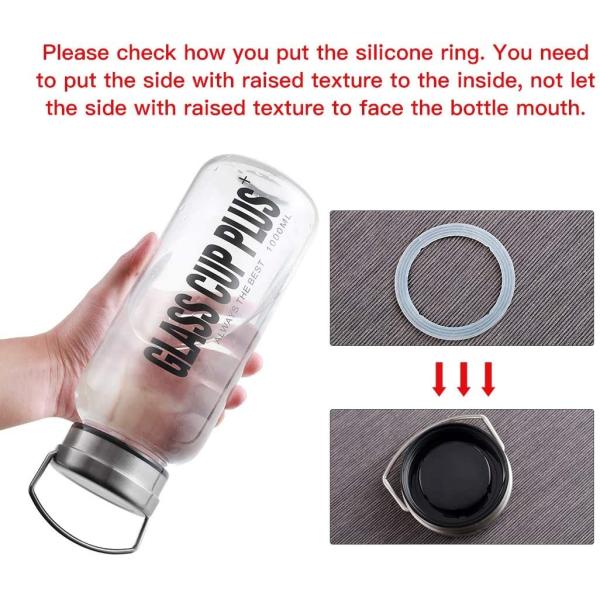 High Boroslicate Glass Water Bottle With Stainless Steel Lid Leakproof