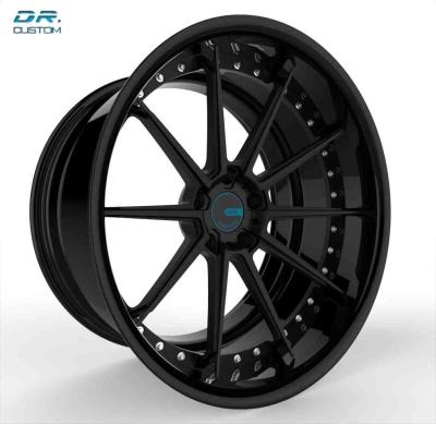 Três partes de ET50 5x120 rodam Matt Black 18 polegadas as rodas de 3 partes