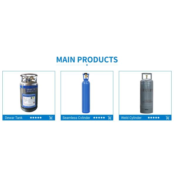 Wholesale Industrial Medical High Pressure Ar / HCl / HF / CF4 / WF6 / SF6 Gas Cylinders