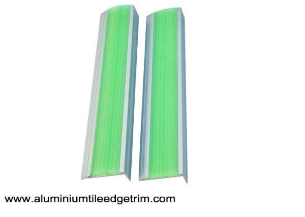 Photoluminescent / Fluorescent Aluminum Stair Nosing Glow In The Dark