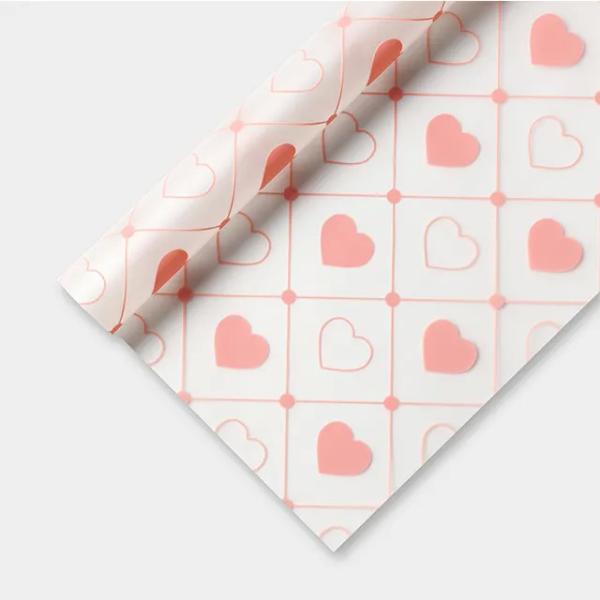 Foggy OPP Love Pattern PE Waterproof Flower Packaging Paper Gravure Printing