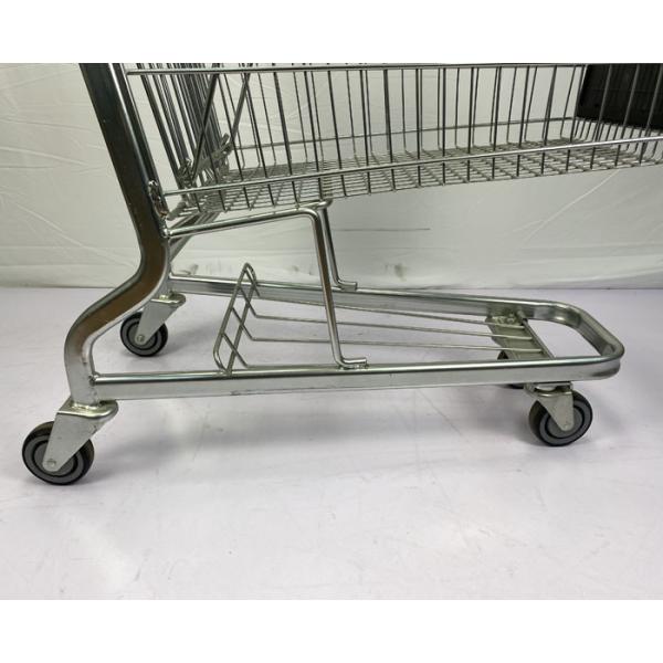 Customizable Logo Steel Shopping Cart 125L Supermarket Shopping Trolley Cart