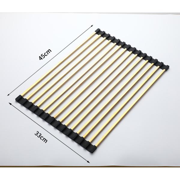 Foldable 0.97KG Steel Kitchen Basket Rack Titanium Square
