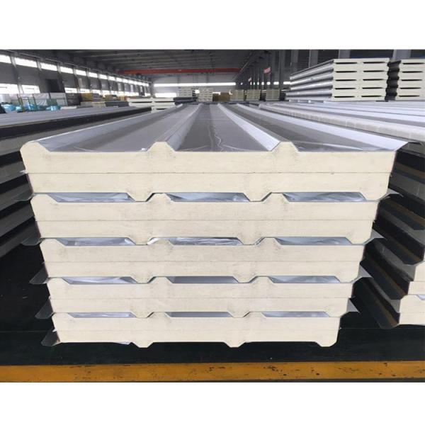 0.4-0.8mm espessura de aço poliuretano espuma painel de telhado sandwich para telhado à prova de fogo