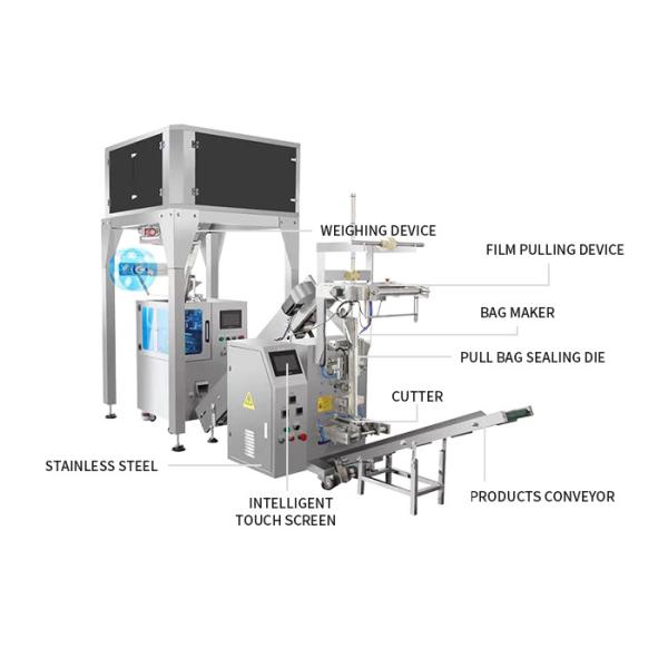 15-45bags/min Paper Sachet Packing Machine , Sachet Pouch Packing Machine With Thread Tag