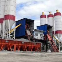 Pequena fábrica de lote de concreto portátil para venda de mistura pronta 75m3/h