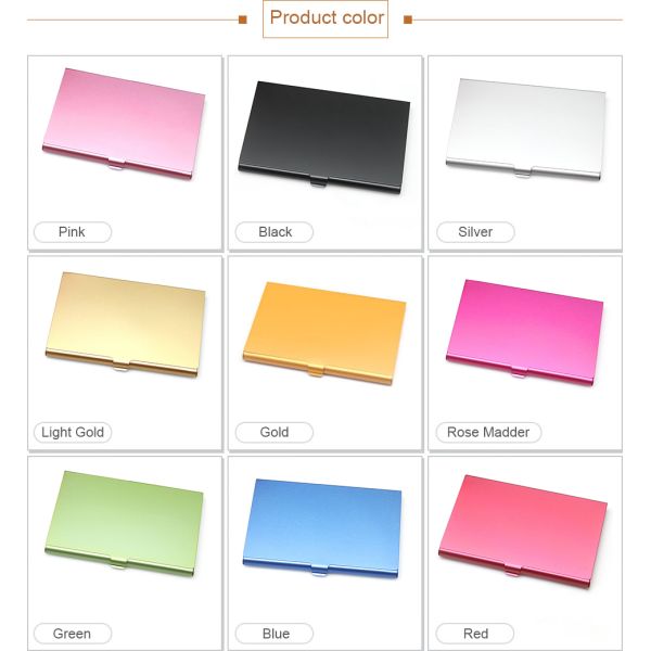 Colored Sublimation Blank Metal Business Card Holder custom card cases
