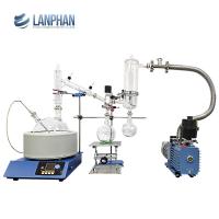 système en verre de distillation sous vide de laboratoire d'équipement de distillation du chemin 5L court