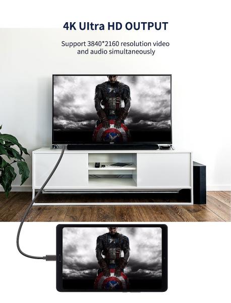 VL100 6 FT 4K 60HZ USB Type C to HDMI Cable Adapter HDTV 1080P