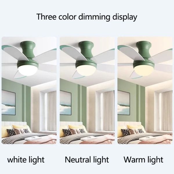 Control Low Floor Household Fan lamp colorful Children Room Ceiling Fan Light(WH-VLL-33)