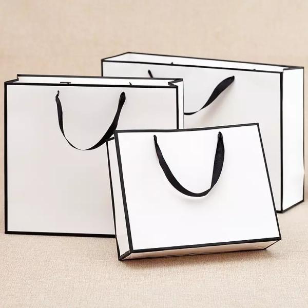 Jewellery Printed Paper Carrier Bags 200gsm Paper Gift Bag With Handles