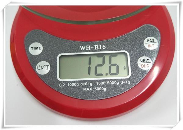 5000g Max Weight Tempered Glass Digital Scale With Backlit LCD Display