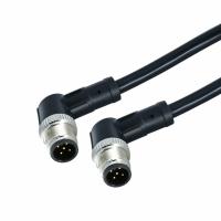 Cotovelo impermeável/conector de cabo M12 reto 3 - 17 Pin Solder Locking System