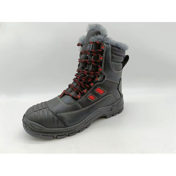 Botas de trabajo de cuero duraderas de acero de punta alta Botas de invierno